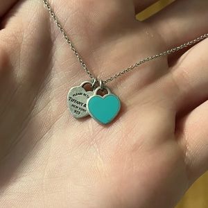Tiffany and co double heart necklace ***comes with original box and bag***
